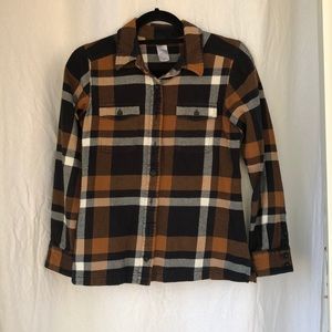 Patagonia Fjord Flannel Shirt Black, White, Brown